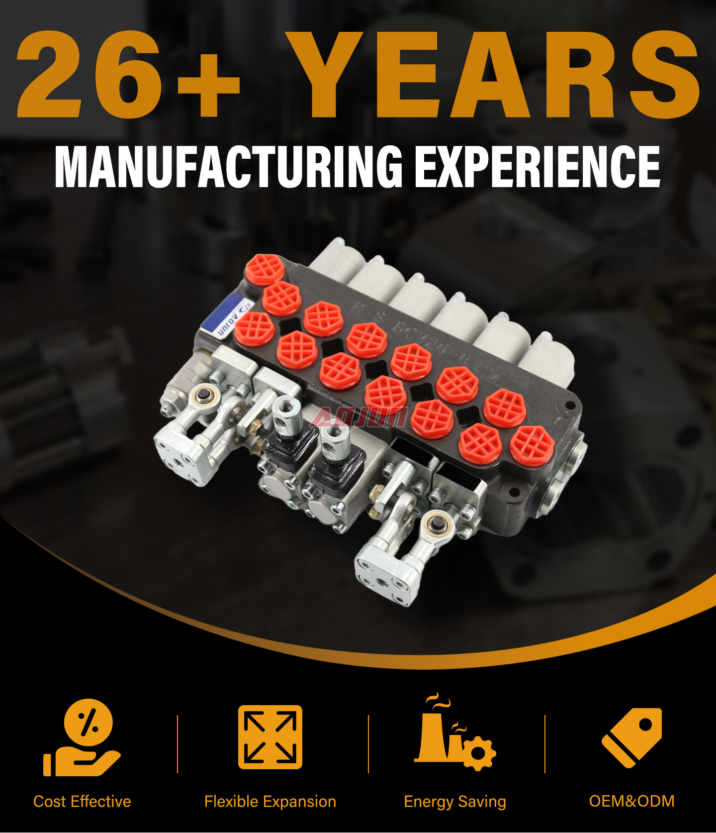 6 Spool Manual and Joystick Monoblock Directional Valve DCV20 detailed image